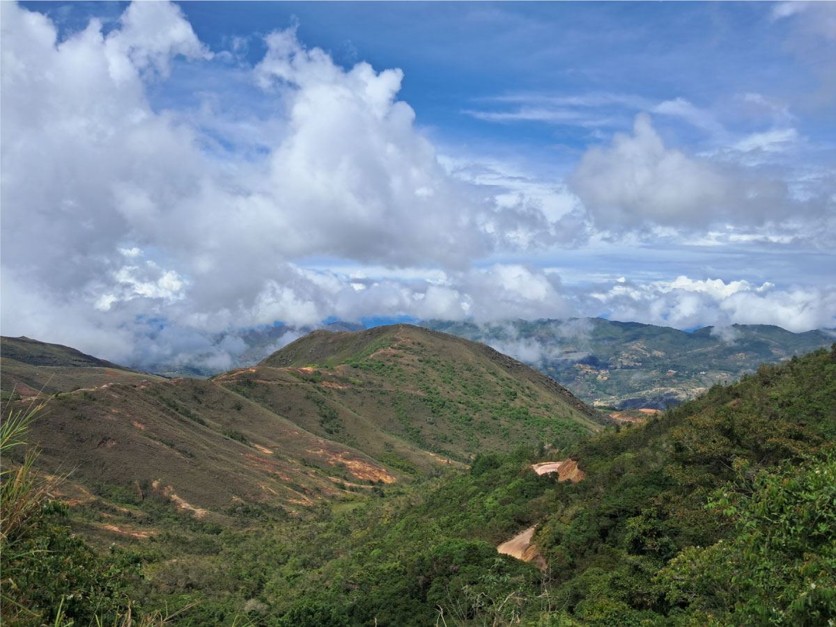 Paisaje y vías del territorio, Zapatoca, Santander
